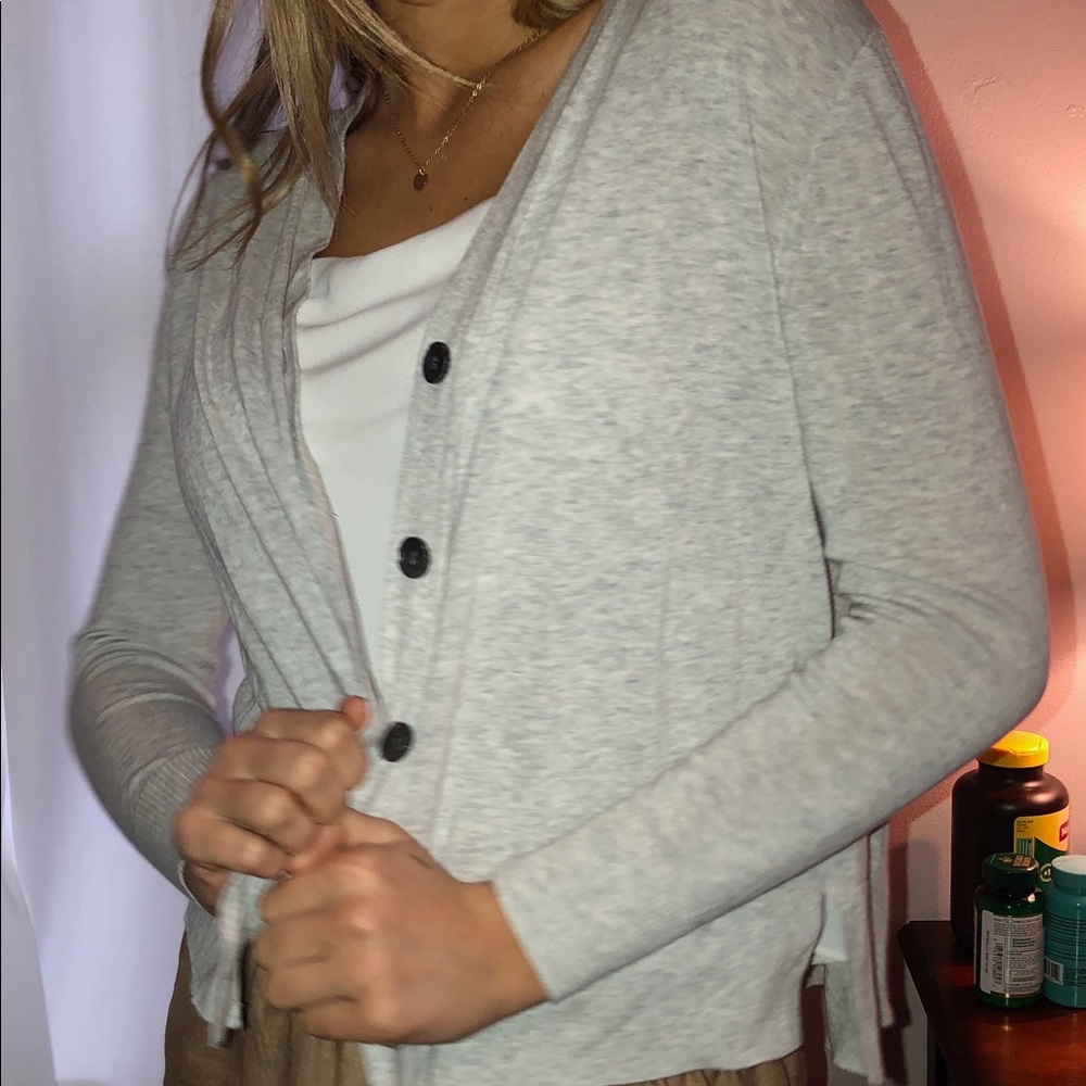 J Crew summer-weight cotton v-neck cardigan
